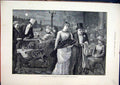 Original Old Antique Print 1881 Midsummer Night Terrace House Commons Romance