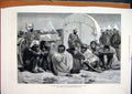 Original Old Antique Print Zulu War 1879 Ambassadors King Cetewayo Peace Sketch