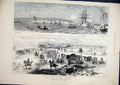 Original Old Antique Print War Soudan 1884 Souakim Harbour Cavalry Euryalus 19th