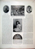 Original Old Antique Print 1903 Madame Panza Signor Albert Italian Ambassador