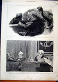 Old Antique Print 1889 Royal Court Justice Admirality Judge Counsel Salts 19th