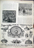 Original Old Antique Print Advert Mappin Webbs 1897 Louis Princes Plate Tea Set