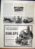 Original Old Antique Print Advert Dunlop Detachable Wire Wheels 1912 Deasy Wales