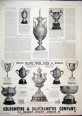 Original Old Antique Print Advert 1903 Gsmiths Silversmith Cups Bowls Bisley