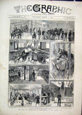 Original Old Antique Print 1879 Zulu War Victoria Docks Artillery Tween Decks