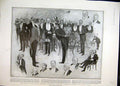 Old Antique Print 1902 King Royal Amateur Orchestral Society Smoking Hall 20th