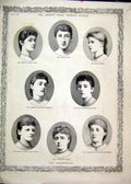 Original Old Antique Print 1882 Portriat Royal Wedding Bridesmaids Lady Lindsay