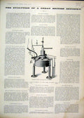 Original Old Antique Print 1897 Rhodin Patent Electrolytical Apparatus Victorian