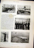 Original Old Antique Print 1893 Torpedo Boat Scenes H.M.S Camperdown Sailors