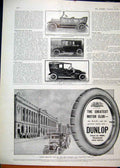 Old Antique Print 1910 Advert Dunlop Pneumatic Motor Tyres R.A.C Club Car 20th