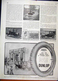 Old Antique Print 1910 Advert Dunlop Pneumatic Motor Car Tyre Marble Arch 20th