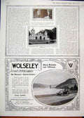 Old Antique Print 1914 Motoring Aviation Advert Talbot Touring Car Castle 20th