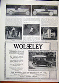Old Antique Print 1911 Advert Dunlop Motor Car Tyre Morgan Adler Darracq 20th
