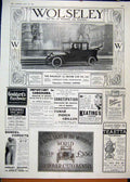 Old Antique Print 1911 Advert Dunlop Steel-Studded Leather Treaded Tyres 20th