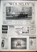 Original Old Antique Print Advert Wolseley Motor Car 1913 Rover Twelve Tea Maker