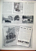 Old Antique Print 1912 Advert Dunlop Motor Car Tyre Straker Squire Napier 20th