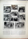 Old Antique Print 1903 Street Scene Naples Melon Seller Fruiterer Cobbler 20th