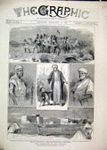 Original Old Antique Print 1884 Rebellion Soudan Sheik Halifa General Sartorius