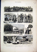 Old Antique Print 1881 Goodwood Races Prince Prelate Peasant Menial Pity 19th