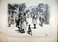 Original Old Antique Print 1897 Benson Street Scene Horse Dog Boy Water 19th