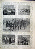 Old Antique Print 1888 Prince Albert Alexandra Queen Jubilee Hunting Robe 19th
