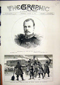 Original Old Antique Print 1881 Russia Railway Frozen Sea Alexander Czar Snow