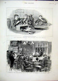 Original Old Antique Print 1890 Alexandra Hospital Children Hip Musical Union