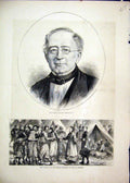 Old Antique Print 1870 Prince Gortchakoff Pearse French Prisoner Germany 19th