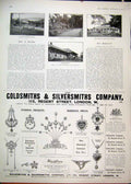 Original Old Antique Print 1903 Advert Gsmith Silversmith Company Diamond Pearl