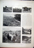 Old Antique Print 1903 Photographs Army Manoeuvres Pompom Fusiliers Lunch 20th