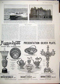 Old Antique Print 1903 Advert Mappin Web Silver Plate Midland Hotel Cowes 20th