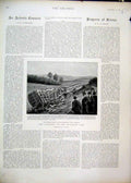 Original Old Antique Print 1897 Train Accident Wrecked Mayfield Brighton Line