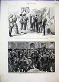 Old Antique Print 1886 Lady Dufferin Bengal Infantry Soup Kitchen London 19th