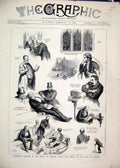 Old Antique Print Sketches House Commons Debate Vote Censure Purdah 1884 19th