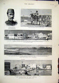 Original Old Antique Print 1884 Rebellion Soudan Osman Digna Causeway Suakim Bey