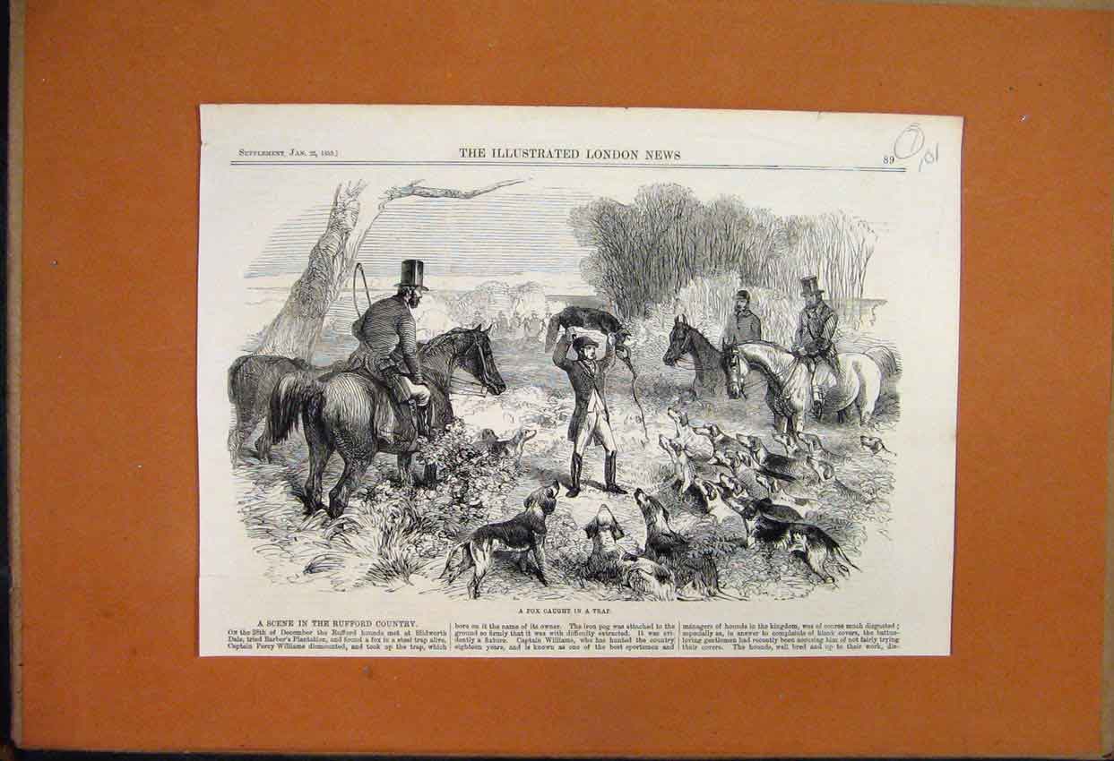 Original Old Antique Print 1866 Salisbury Races Start Wiltshire Stakes Horse