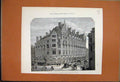 Original Old Antique Print 1879 Manchester Hotel Aldergate Street London 19th