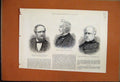 Original Old Antique Print 1881 Portraits Pattison Codrington Duke Wellington