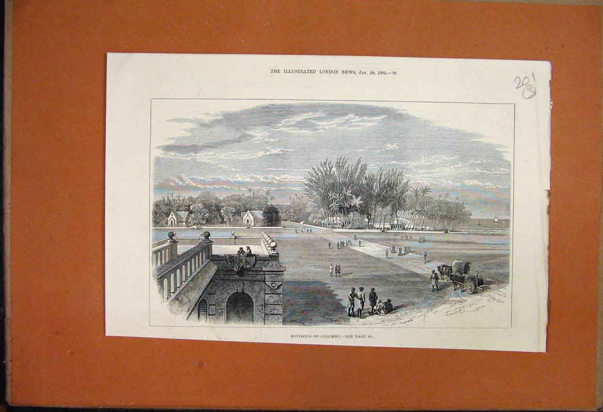 Original Old Antique Print 1847 Southgate Steeplechase Scene At The Brook 19th