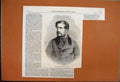 Original Old Antique Print 1882 Ambulance Drill Guildhall Stretcher Certificates