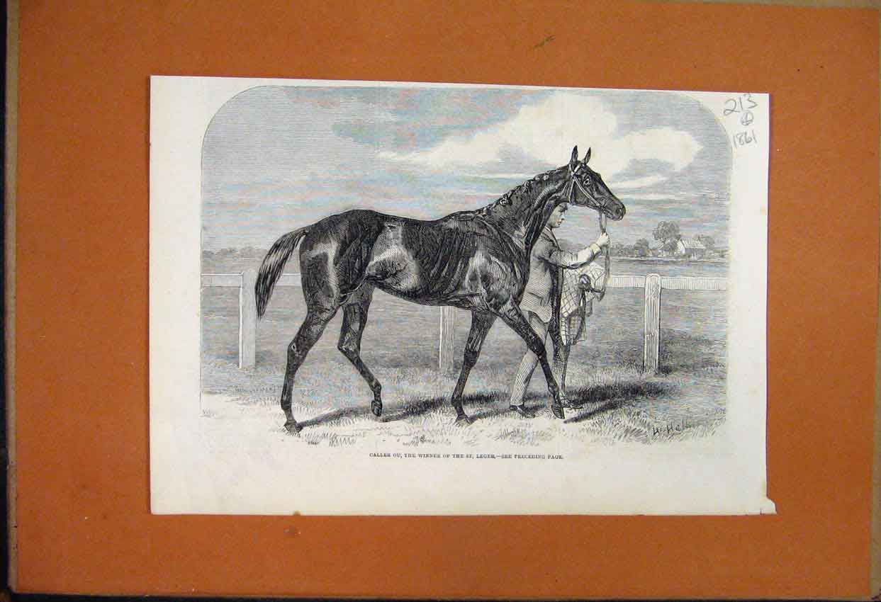 Original Old Antique Print 1861 Statue Lord Elcho Doncaster Cup Rifle Battalion