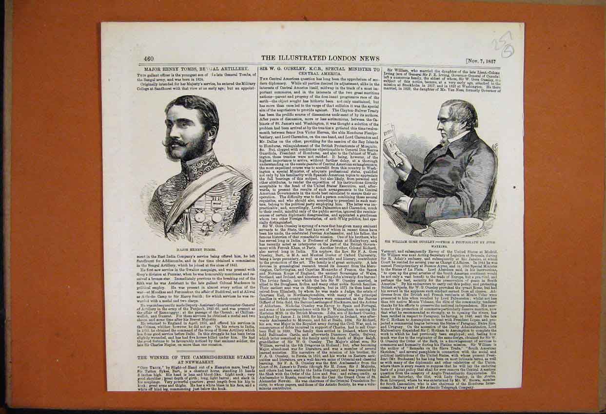 Original Old Antique Print 1884 Dead Heat Derby Harvester St Gatien Horses 19th