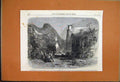 Original Old Antique Print 1861 Mr Falconers Peep Day Lycuem Theatre Quarry 19th