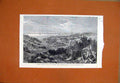 Original Old Antique Print 1863 Manukau Harbour Auckland New Zealand Country