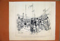 Antique Old Print *0027 1884 Gladstone Public Playground Children Horsemonger