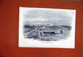 Original Old Antique Print 1856 Southsea Castle Portsmouth Ship Lighthouse Sea