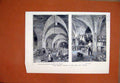 Original Old Antique Print Masons Strike New Law Courts 1877 Dining Room Larder