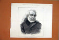 Original Old Antique Print 1879 Portrait Late Baron Lionel Rothschild Victorian