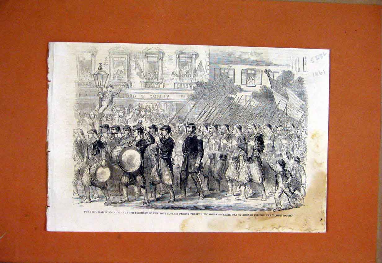 Old Antique Print Opening Southwark Bridge Toll Free 1864 Horse Carriage 19th