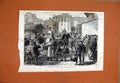 Old Antique Print General Election Voters Coming Poll Horse Street 1868 19th